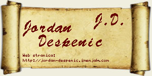 Jordan Despenić vizit kartica